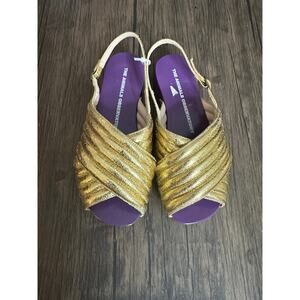 The Animals Observatory Mettalic Clogs Gold Purple Girls EU34